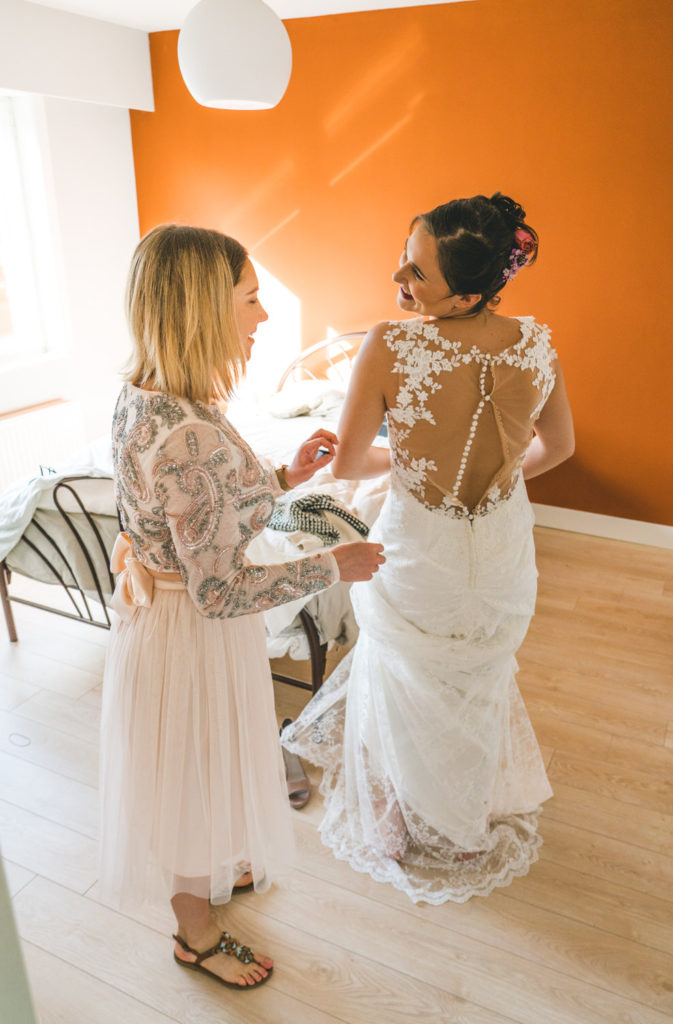 ochtend trouw met vriendinnen